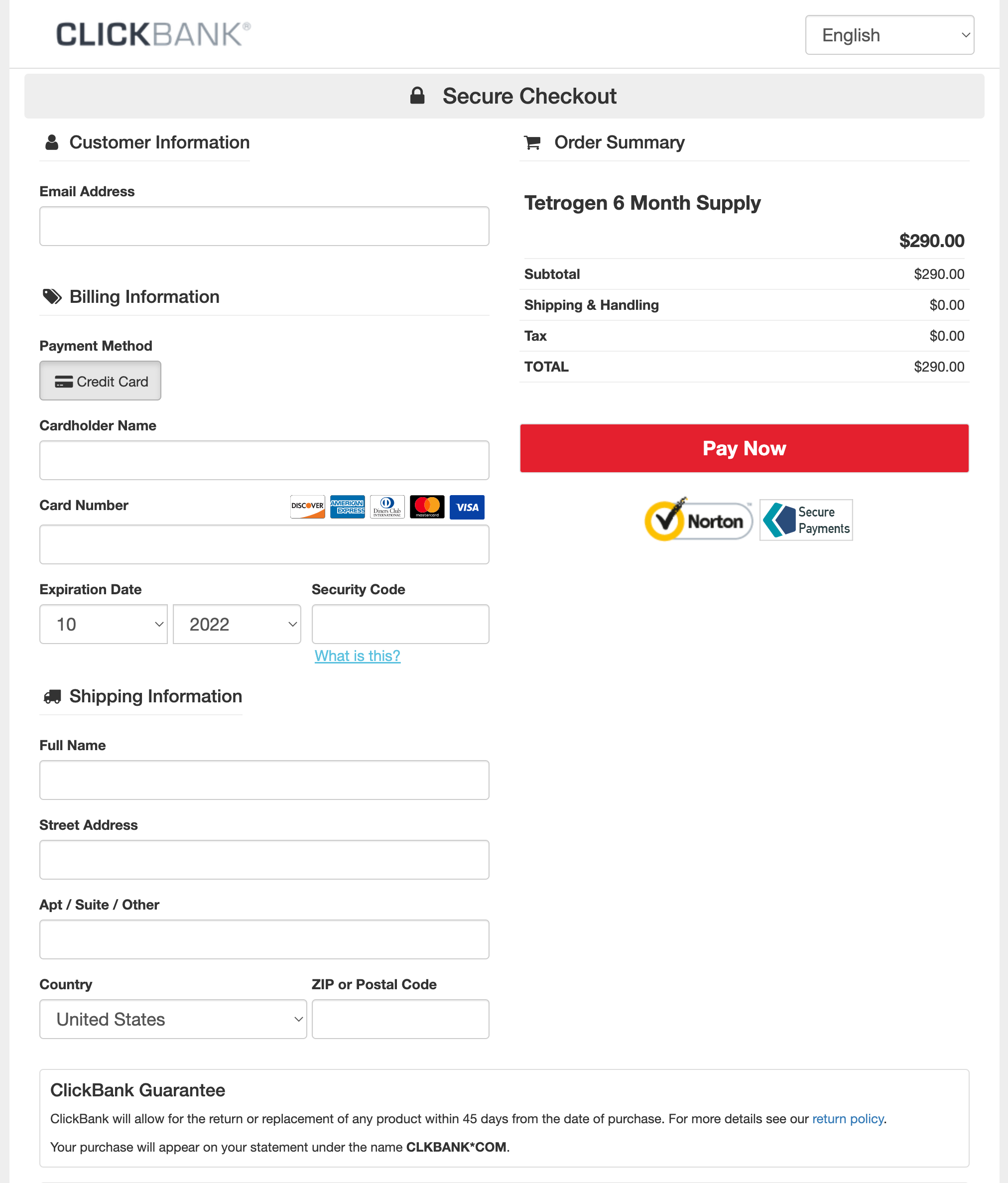 Tetrogen - Order Page